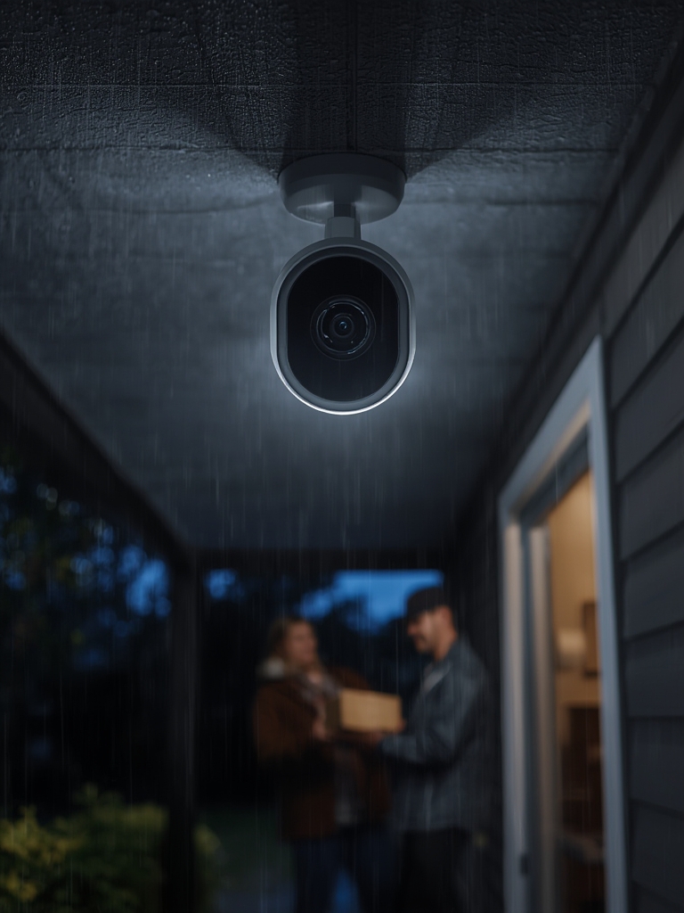 security camera in action