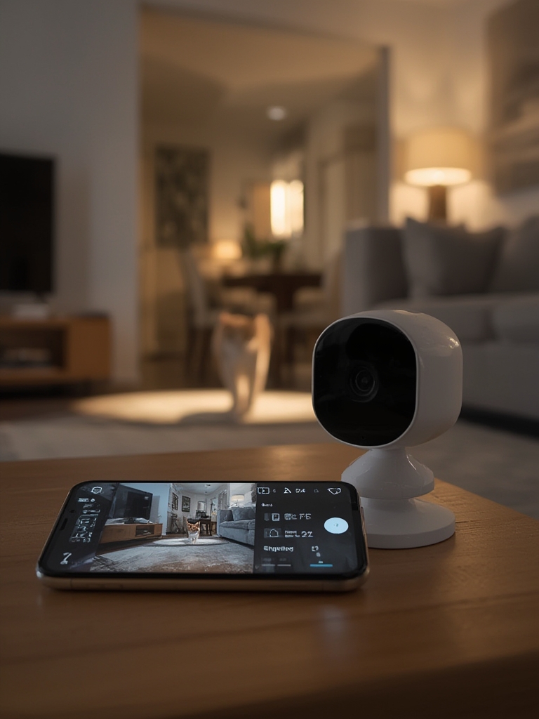 security camera in action