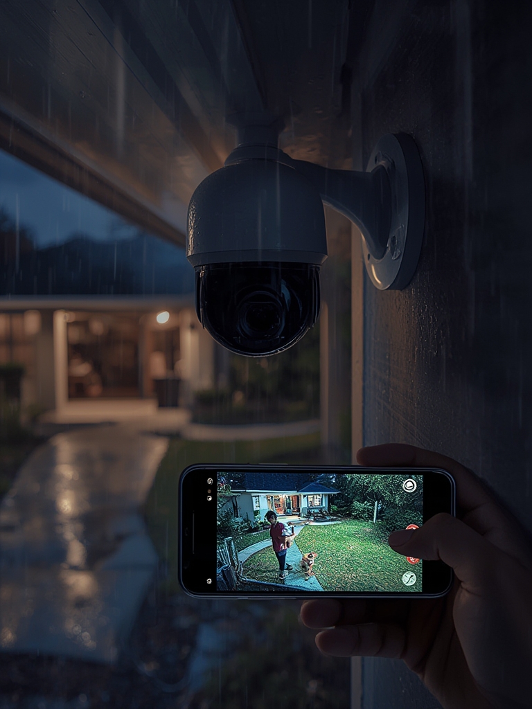 security camera in action