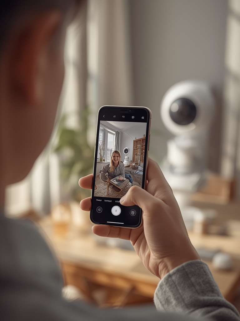 security camera in action