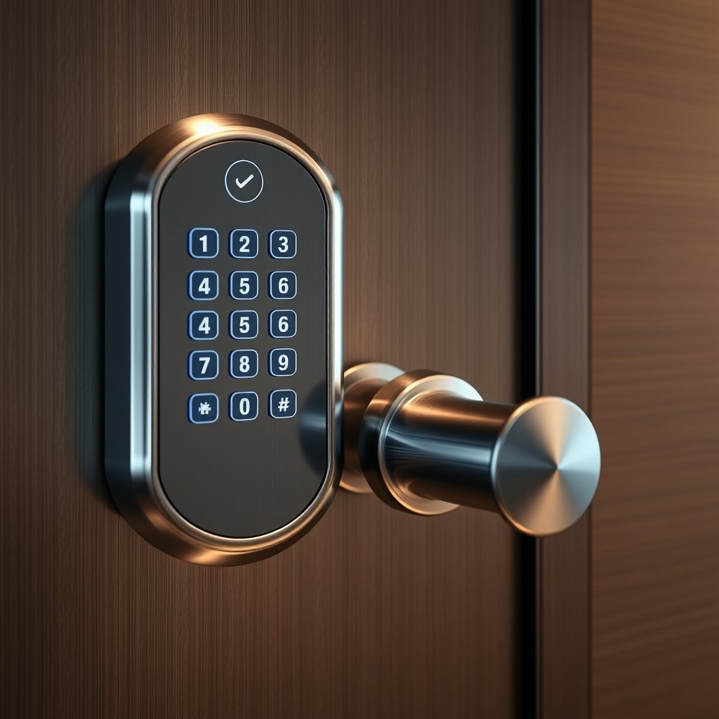 electronic lock in action