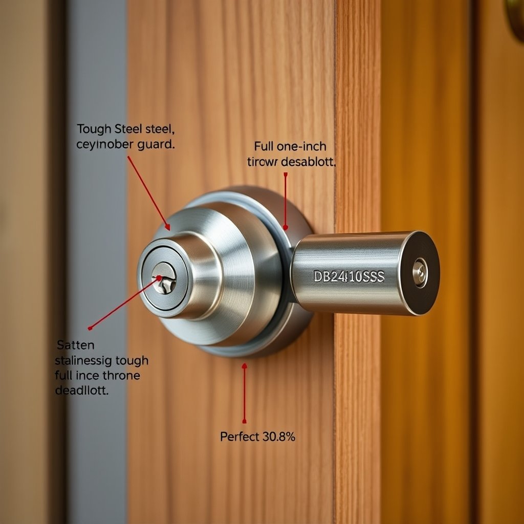 deadbolt lock in action